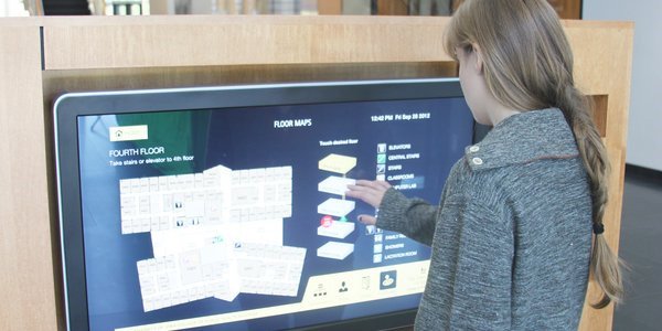 Campus wayfinding digital signage