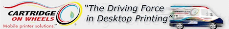 Cartridge on Wheels - Mobile Printer & Ink Franchise.  Mobile Based Printer Ink Refill and Toner Cartridge Franchise.  Own a mobile business that’s in high demand, provides convenient services, and helps improve the environment! Cartridge On Wheels, leader in the mobile printer supply and services industry for more than 12 years, in the only source for everything businesses need in order to print.