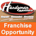 Handyman Franchise - Home Repair Franchise - Home Improvement Franchise - Home Remodeling Franchise - Handyman Service Franchise.  Handyman Matters Franchise Opportunity - Repair - Remodel - Restore and more.   Why a Handyman Franchise?  Constant demand: people will always be in need of home repairs and improvements. This industry is booming and will continue to grow at a rapid rate.  Unlike other handyman concepts, the growth of your business is not based on your experience in the home repair industry  in fact 90% of our owners do not have a construction background at all  the growth of your business is based on technology, customer service and effective project management.