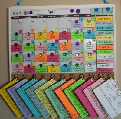 meal plan calendar